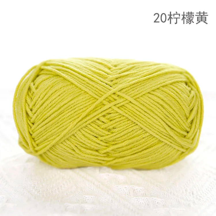 Premium Blended 4 Yarns Anti-Pilling Milk Cotton Baby Crochet Yarn Recycled High Tenacity for Knitting and Weaving