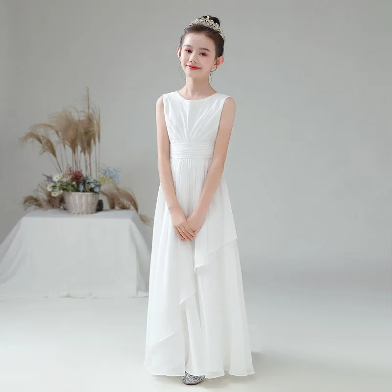 Dideyttawl Customized Chiffon Flower Girl Dress For Wedding Party First Communion 2025 Little Bride Gowns Junior Bridesmaid