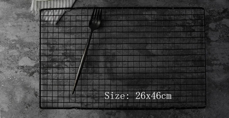 Black Grid Baking Tray Stand Biscuit Cookie Pie Bread Cake Rack Cooling Rack Shoot Accessories Props Photography for Food Photo