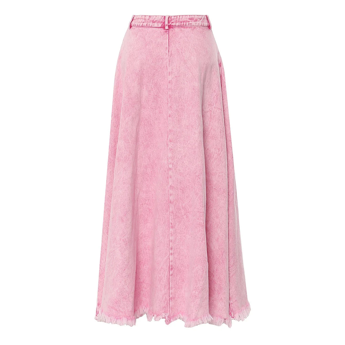 Women Spring Autumn New Solid Color Long Skirt Denim Loose Pocket Button Casual Long Length Women's Casual Skirt