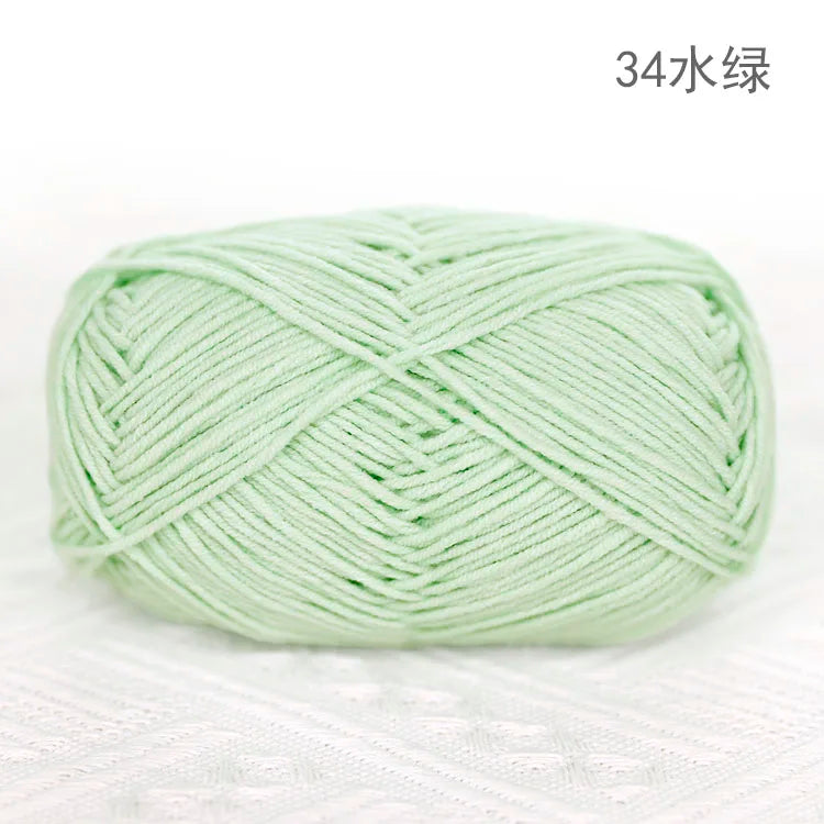 Premium Blended 4 Yarns Anti-Pilling Milk Cotton Baby Crochet Yarn Recycled High Tenacity for Knitting and Weaving