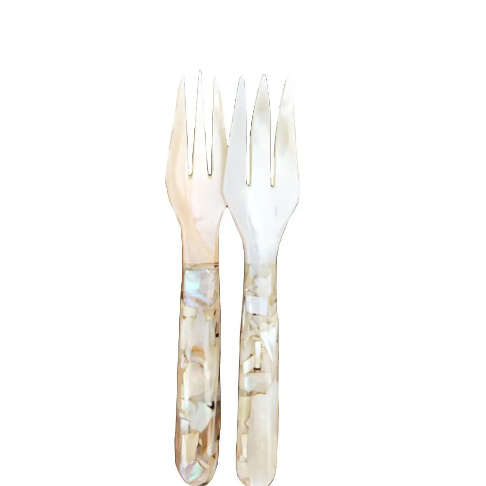 Natural Shell Resin Spoon Fork, Ice Cream Dessert Spoon, Condiment Stirring Spoons, Seasoning Condiment, Kitchen Tool