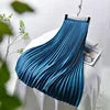 High Quality Women Lady Pleated With Lining Long Skirt Dress New Arrival Elastic Waist Summer Spring Sraight Maxi Skirt