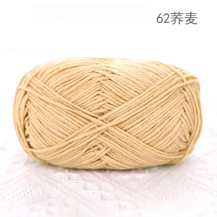 Premium Blended 4 Yarns Anti-Pilling Milk Cotton Baby Crochet Yarn Recycled High Tenacity for Knitting and Weaving