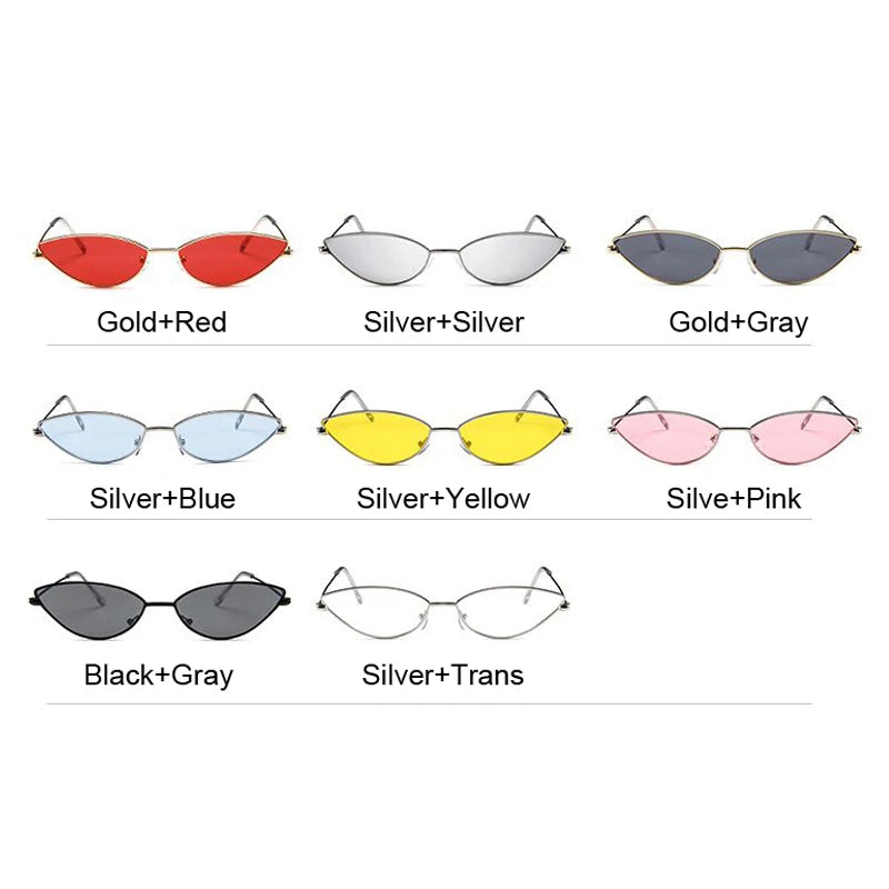 Cute Sexy Cat Eye Sunglasses Woman Retro Small Black Red Pink Cateye Sun Glasses Female Vintage Shades For Woman