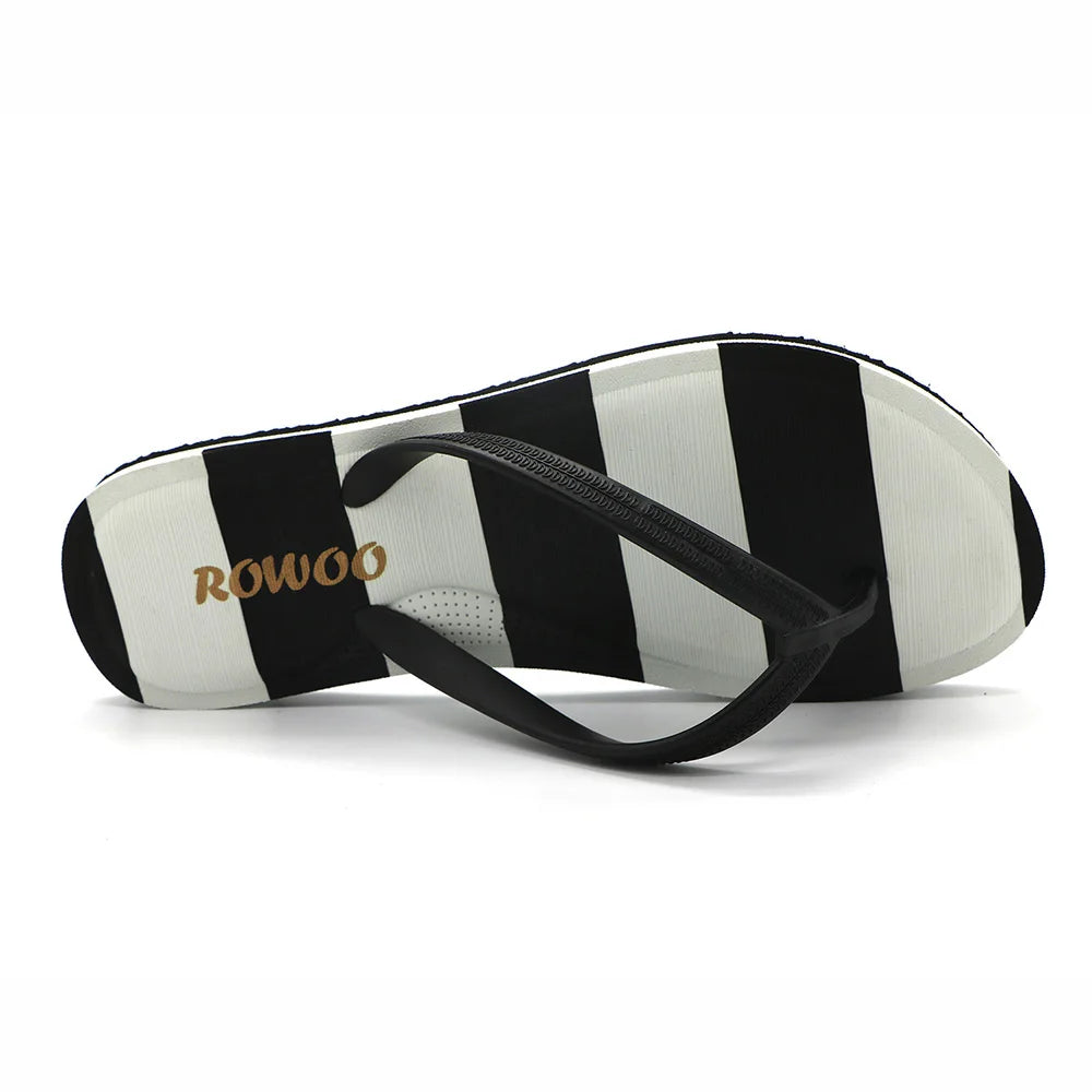 RW822 Women Double Strip Flip Flops Beach Ladies Sandals