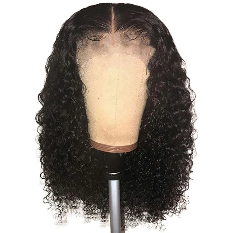 Kinky Curly Brazilian Virgin Hair 13x6 Transparent for Lace Frontal Wig with Baby Hair Double Drawn Small Cap Human Hair Wigs