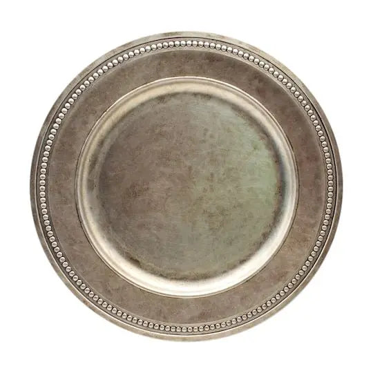 Stainless Steel Disposable Eco-Friendly Food Serving Charger Plates Solid Pattern Modern Luxury Design for Wedding Accessories