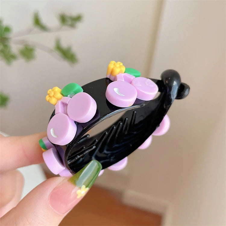 Maruko Hair Ornaments Lazy Hair Clip Plate High Ponytail Fixed Artifact Clip Buckle Hairpin Baby Accessories
