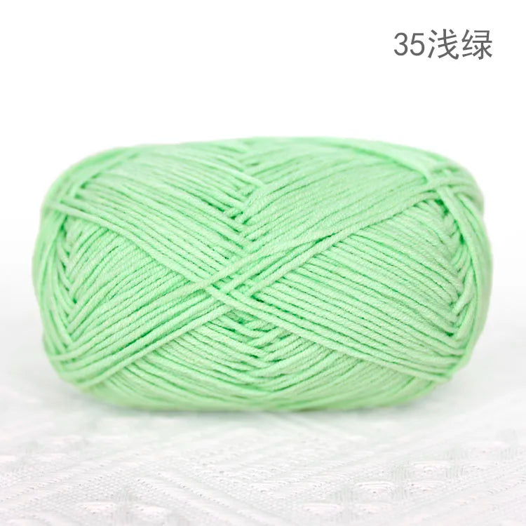 Premium Blended 4 Yarns Anti-Pilling Milk Cotton Baby Crochet Yarn Recycled High Tenacity for Knitting and Weaving