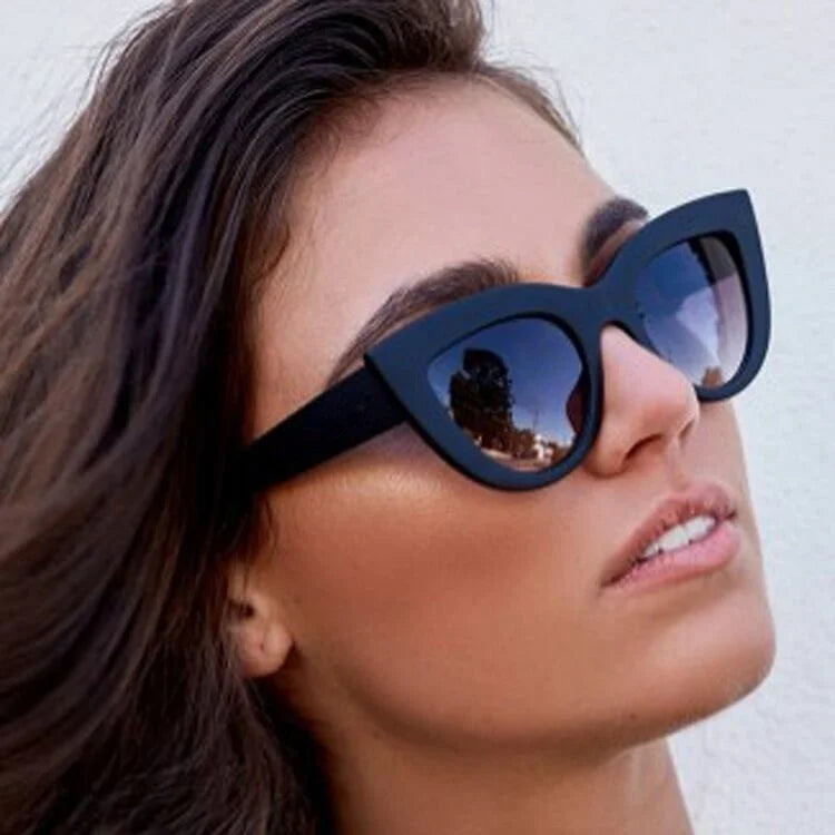 Vintage Cat Eye Sunglasses Woman Brand Designer Retro Sun Glasses Female Fashion Mirror Outdoor Shades Gradient Oculos De Sol