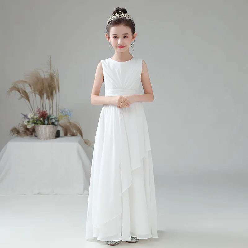 Dideyttawl Customized Chiffon Flower Girl Dress For Wedding Party First Communion 2025 Little Bride Gowns Junior Bridesmaid