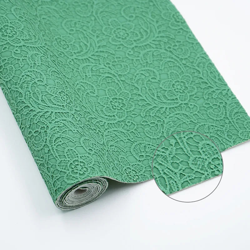 New Solid Lace Embossed PVC Leather Faux Synthetic Leather for Handbags