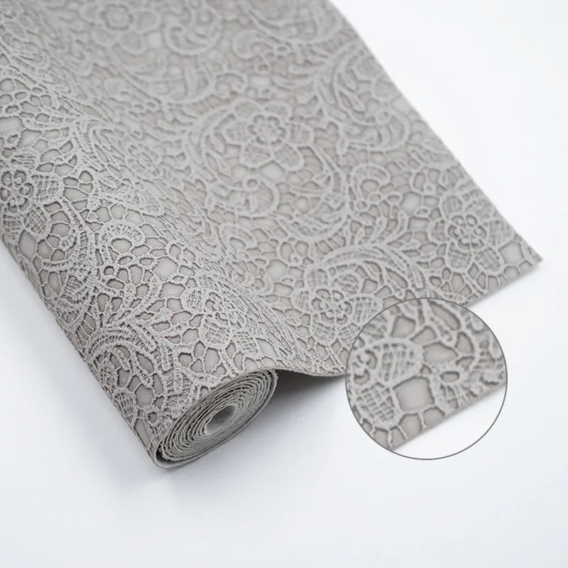 New Solid Lace Embossed PVC Leather Faux Synthetic Leather for Handbags