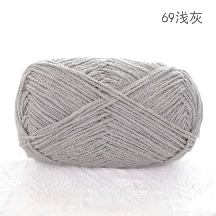 Premium Blended 4 Yarns Anti-Pilling Milk Cotton Baby Crochet Yarn Recycled High Tenacity for Knitting and Weaving