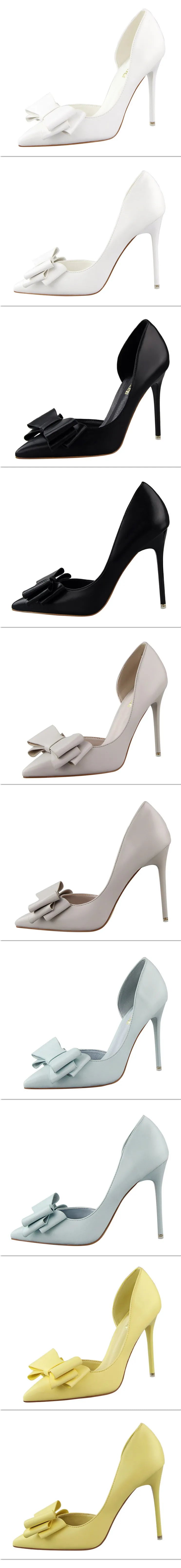 BIGTREE Shoes Bow-knot Woman Pumps Stiletto 10.5 Cm Women Basic Pump Pointed Toe Classic Pumps Sexy High Heels Women Shoes 2025