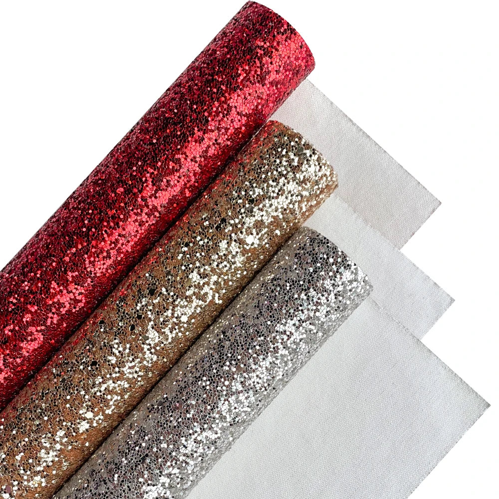 6PCS Glitter Colorful Glitter Artificial Leather Sheet (21 X 30cm) 1 Set Suitable for DIY Stage Decoration Mobile Phone case