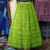 Advanced Mesh Half-Body Skirt Female Spring and Fall New High-Waisted Cake Womens Skirts