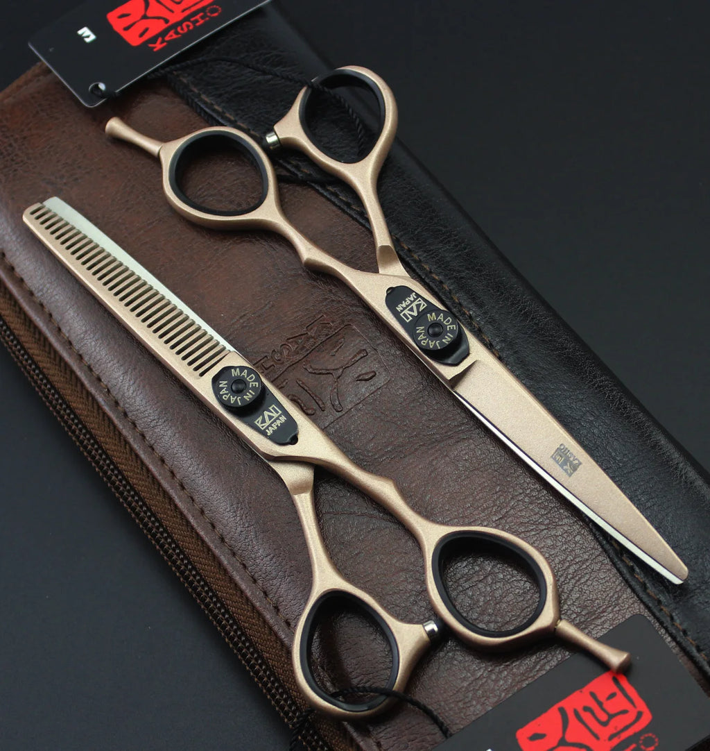 Professional 6 inch scissors Hairdressing scissors Barber scissors Straight Thinning  Hair Cutting Tool