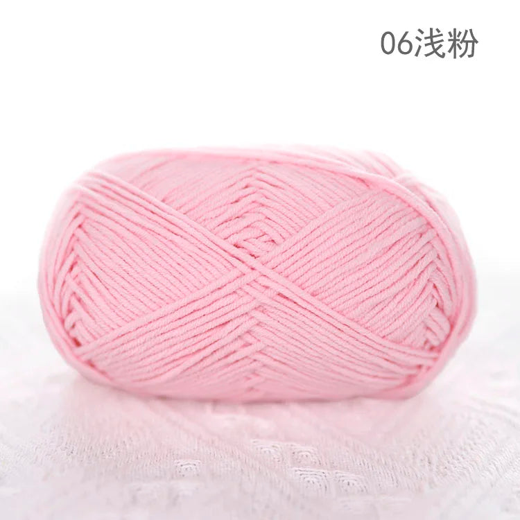 Premium Blended 4 Yarns Anti-Pilling Milk Cotton Baby Crochet Yarn Recycled High Tenacity for Knitting and Weaving