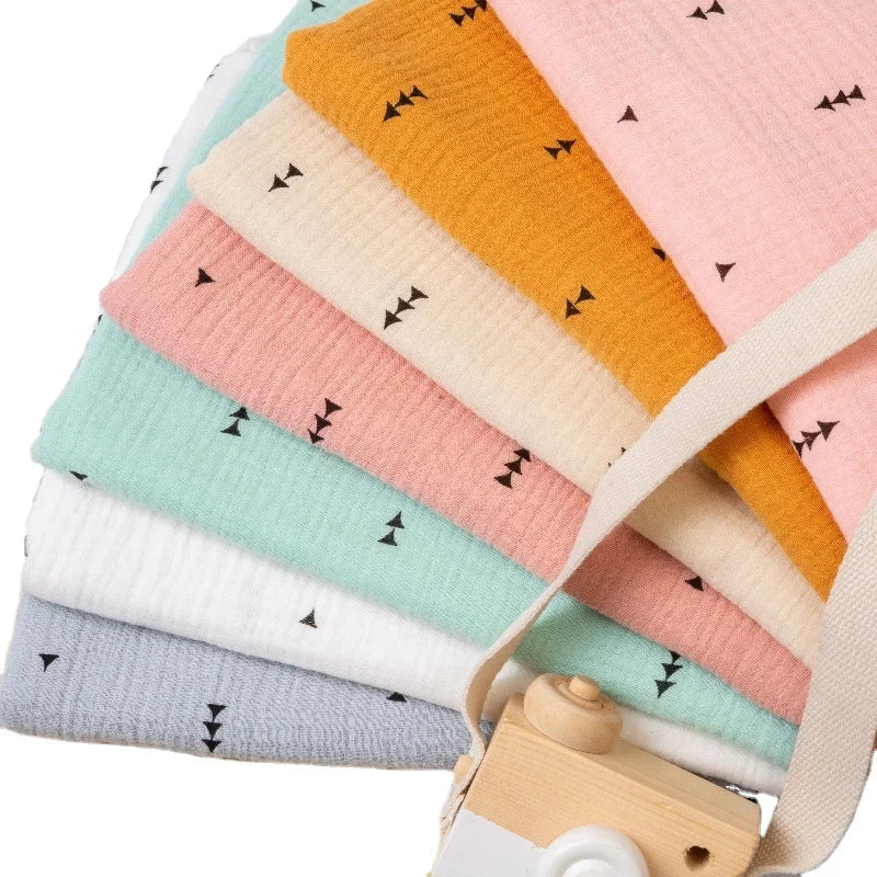 Wholesale Organic Cotton Fabric Double Printed Gauze for Children's Shirts and Suits Lightweight for Boys and Girls