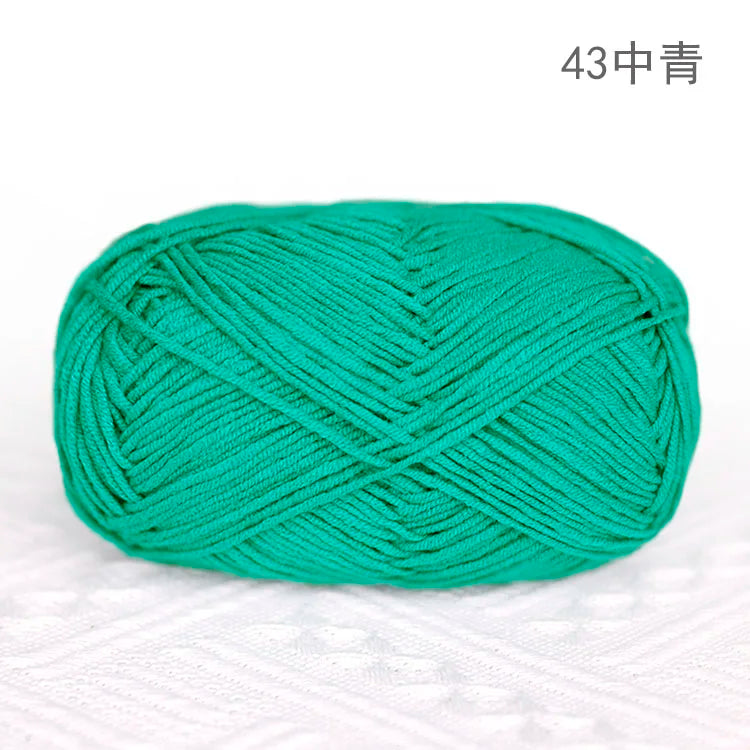 Premium Blended 4 Yarns Anti-Pilling Milk Cotton Baby Crochet Yarn Recycled High Tenacity for Knitting and Weaving