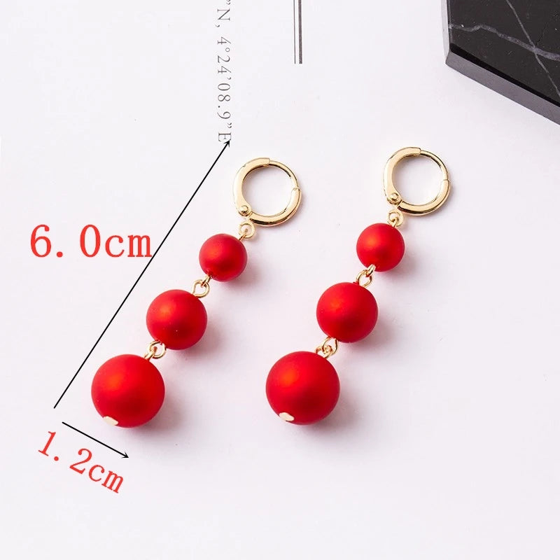 Red Statement Drop Earrings – Floral Heart Design for Elegant Occasions