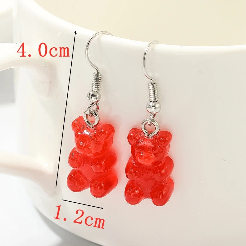 Red Statement Drop Earrings – Floral Heart Design for Elegant Occasions