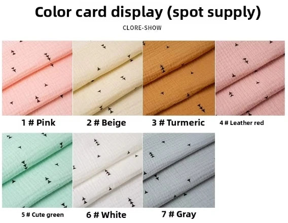 Wholesale Organic Cotton Fabric Double Printed Gauze for Children's Shirts and Suits Lightweight for Boys and Girls