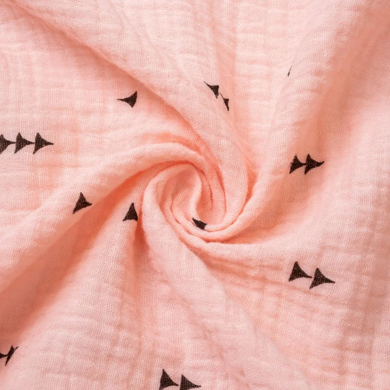 Wholesale Organic Cotton Fabric Double Printed Gauze for Children's Shirts and Suits Lightweight for Boys and Girls