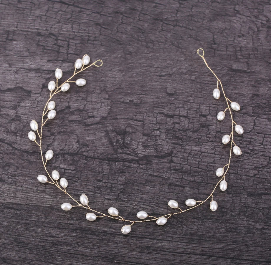 Fashion Clear Bridal Tiara Headbands for Women Wedding Hair Jewelry Accessories Handmade Leaf Bride Headdress Hair Ornaments