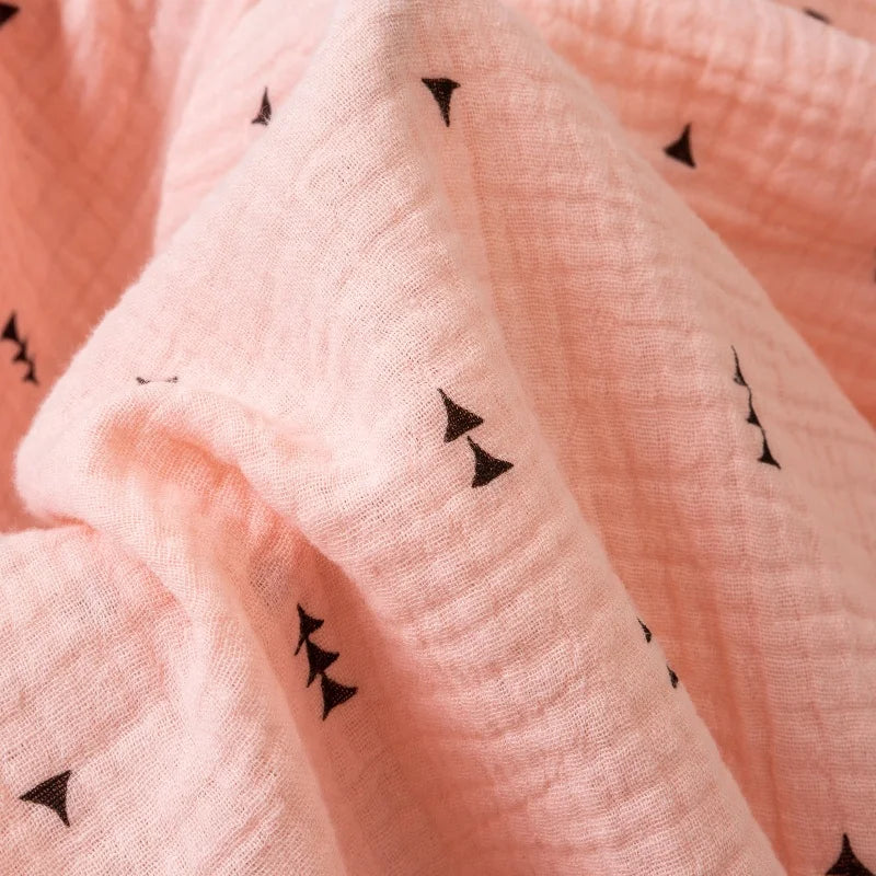 Wholesale Organic Cotton Fabric Double Printed Gauze for Children's Shirts and Suits Lightweight for Boys and Girls