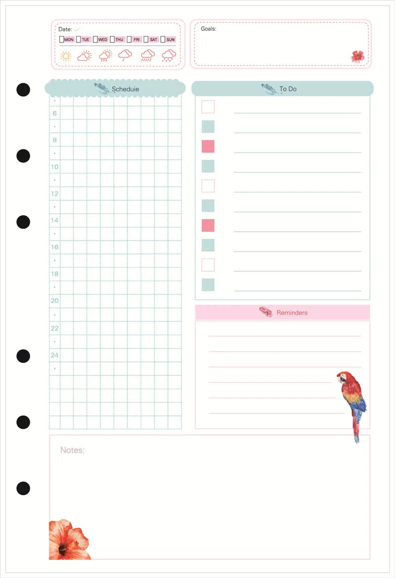 A5 A6 A7 Laser Notebook Planner Organizer Binder Books Journal Sketchbook Accessories Diary Office Supplies Notebook