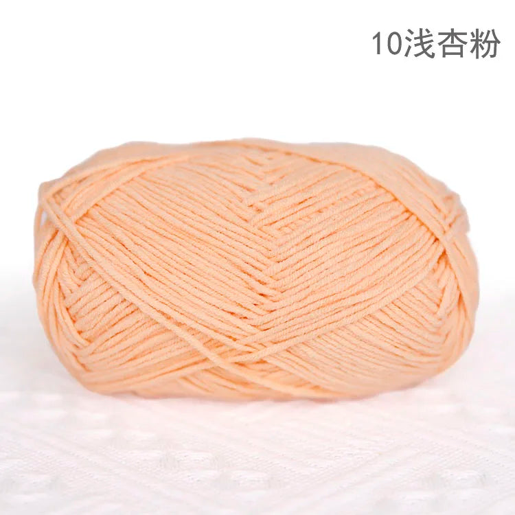 Premium Blended 4 Yarns Anti-Pilling Milk Cotton Baby Crochet Yarn Recycled High Tenacity for Knitting and Weaving
