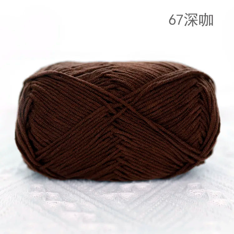 Premium Blended 4 Yarns Anti-Pilling Milk Cotton Baby Crochet Yarn Recycled High Tenacity for Knitting and Weaving