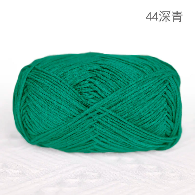 Premium Blended 4 Yarns Anti-Pilling Milk Cotton Baby Crochet Yarn Recycled High Tenacity for Knitting and Weaving