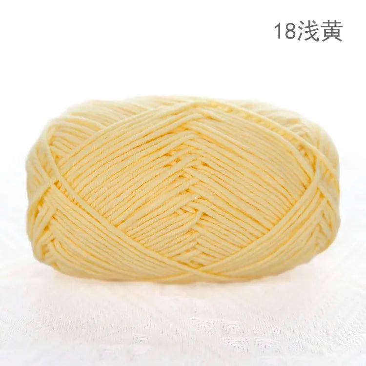 Premium Blended 4 Yarns Anti-Pilling Milk Cotton Baby Crochet Yarn Recycled High Tenacity for Knitting and Weaving