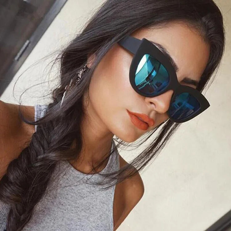 Vintage Cat Eye Sunglasses Woman Brand Designer Retro Sun Glasses Female Fashion Mirror Outdoor Shades Gradient Oculos De Sol