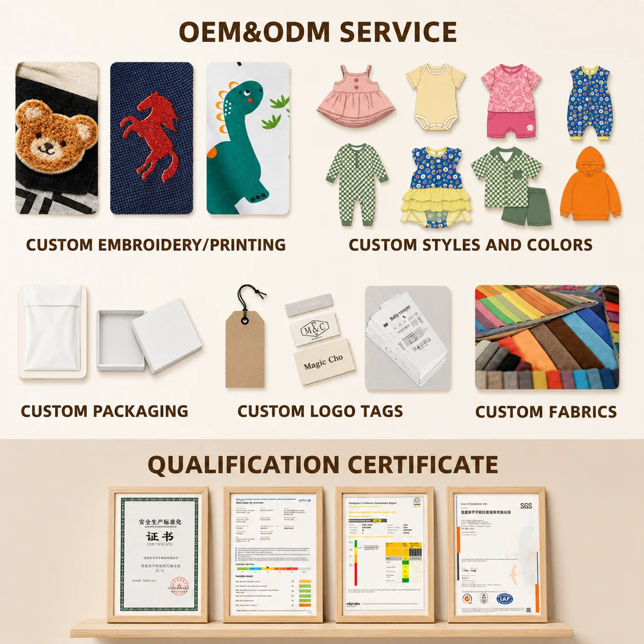 Made-to-Order Sustainable Fashion Baby Boy and Girl 100% Cotton Long-sleeve Footed Random Print 3 Sets Jumpsuit