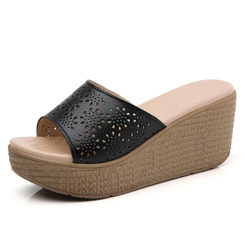 Latest Ladies Fashion Girls Fancy Wedge Heel Sandals Shoes