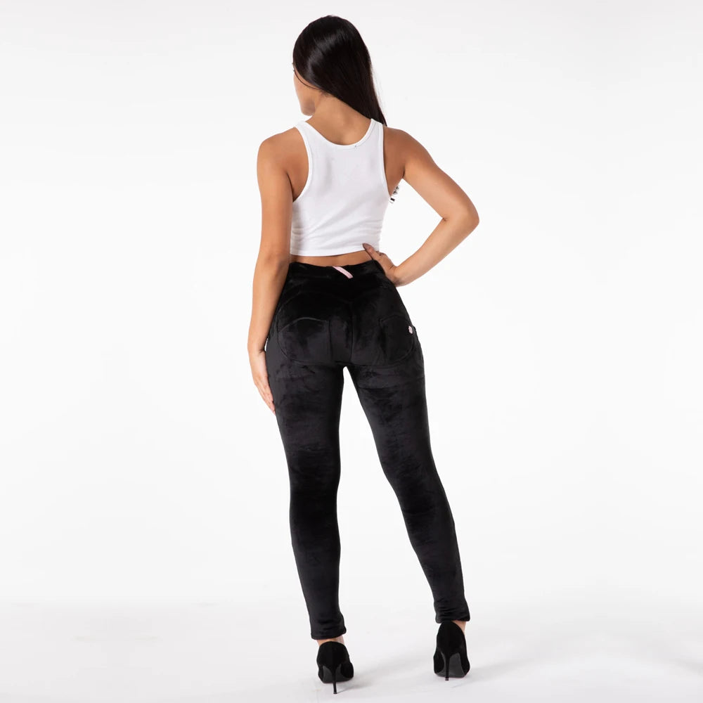 Shascullfites Chenille Black Casual Pants Sport Fashion Elastic Cotton Pants Elegant Gothic Women's Trousers Comfy Clothes