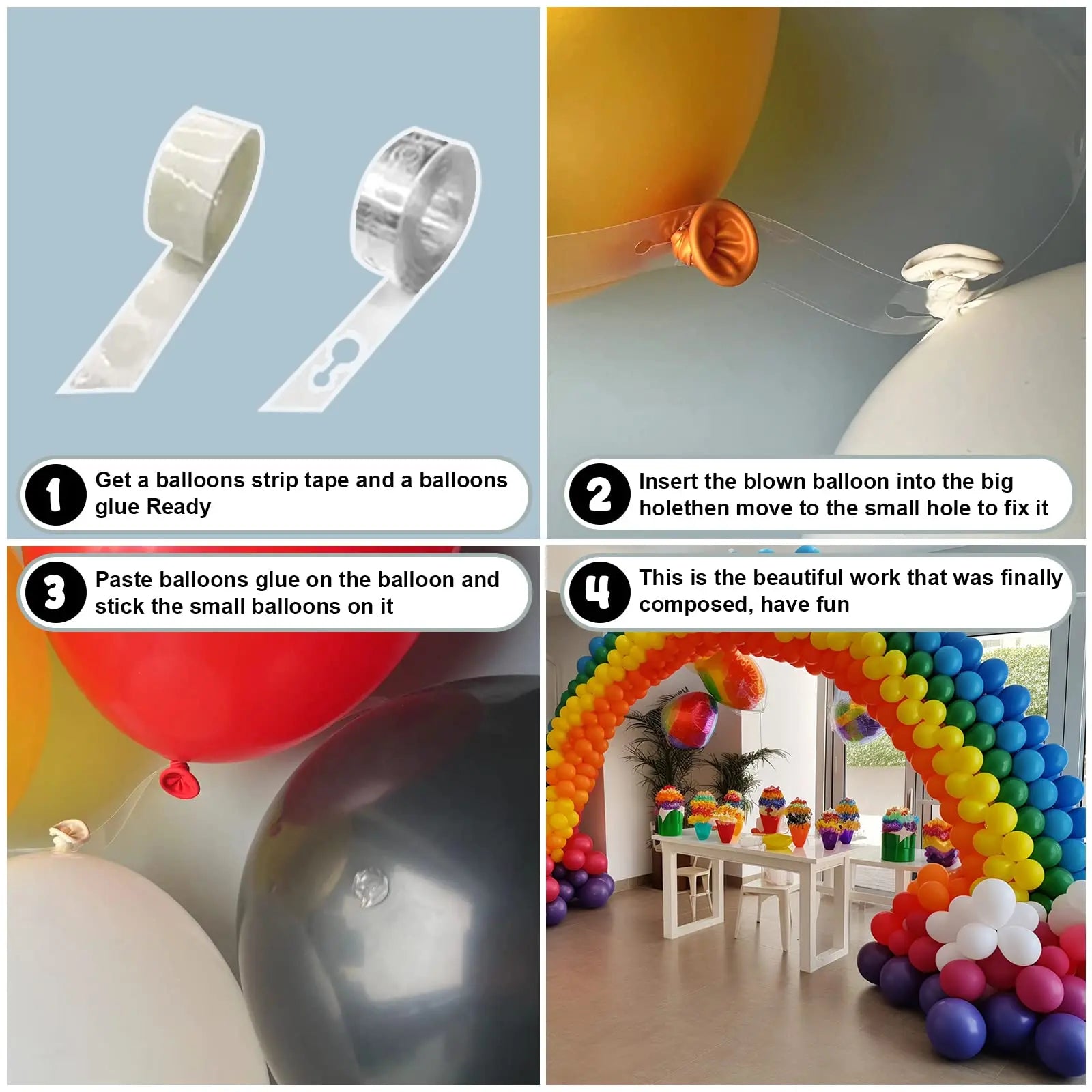 Hot Sale Rainbow Balloon Garland Arch Kit Perfect for Birthday Party Graduation Baby Shower Photo Props Colorful Balloons