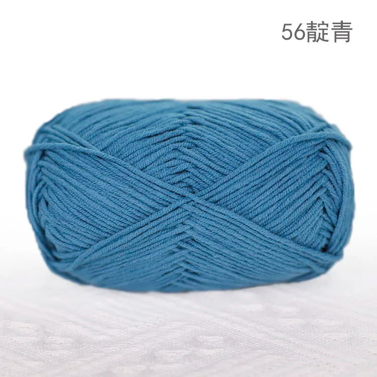 Premium Blended 4 Yarns Anti-Pilling Milk Cotton Baby Crochet Yarn Recycled High Tenacity for Knitting and Weaving