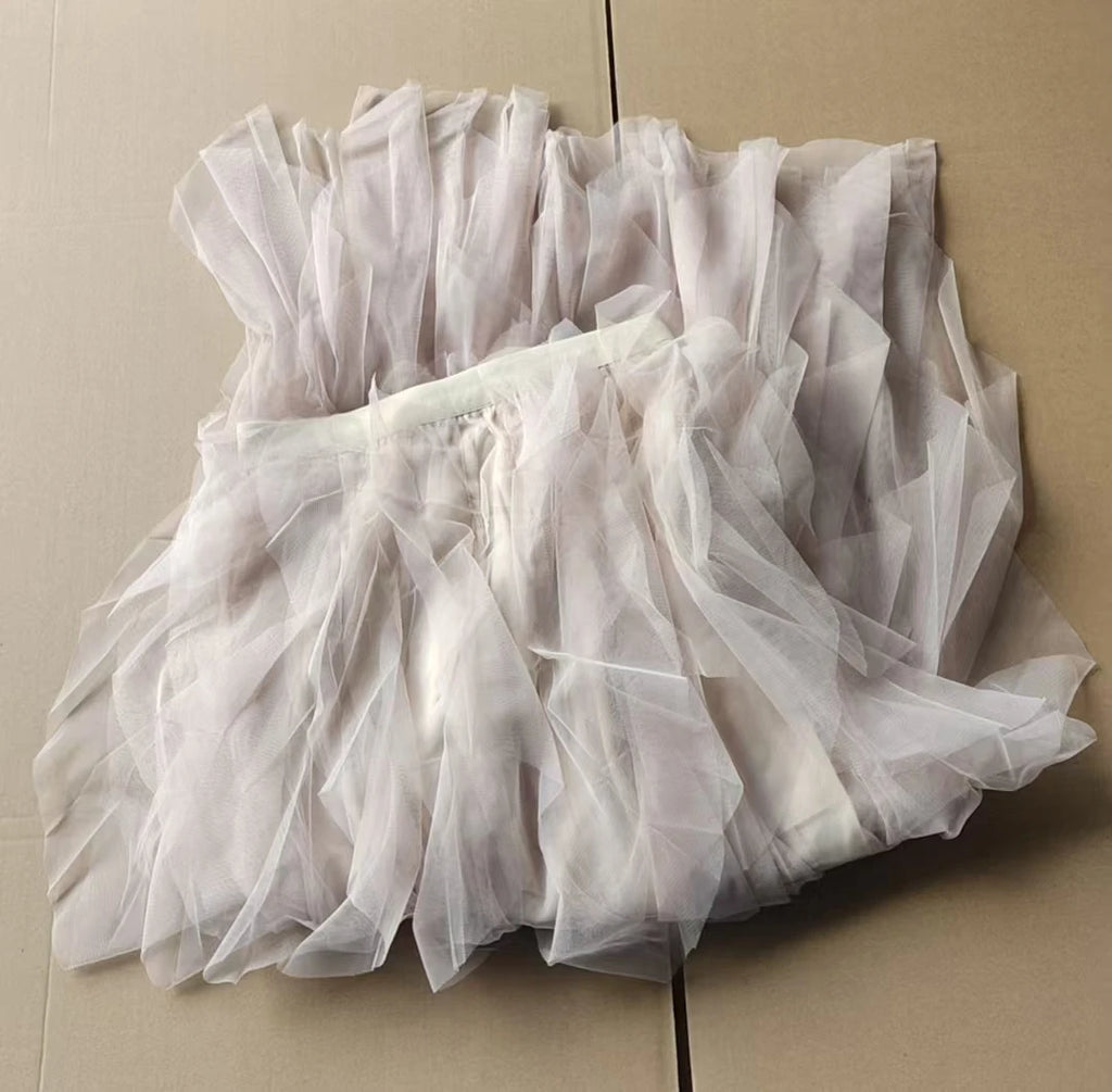 Waist 60-80cm Length 86cm Women Ruffle Skirt Many Layers pink Black Pleated Long Skirt Vintage High Waisted a Line Satin Skirts