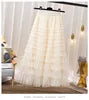 Advanced Mesh Half-Body Skirt Female Spring and Fall New High-Waisted Cake Womens Skirts