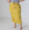 H0045-Fashionable Zipper Multi-pocket  Plus Size Skirts Cargo Skirt Women Long Skirts