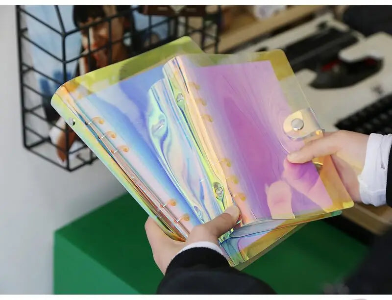 A5 A6 A7 Laser Notebook Planner Organizer Binder Books Journal Sketchbook Accessories Diary Office Supplies Notebook