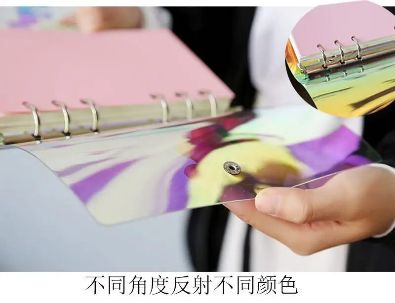 A5 A6 A7 Laser Notebook Planner Organizer Binder Books Journal Sketchbook Accessories Diary Office Supplies Notebook