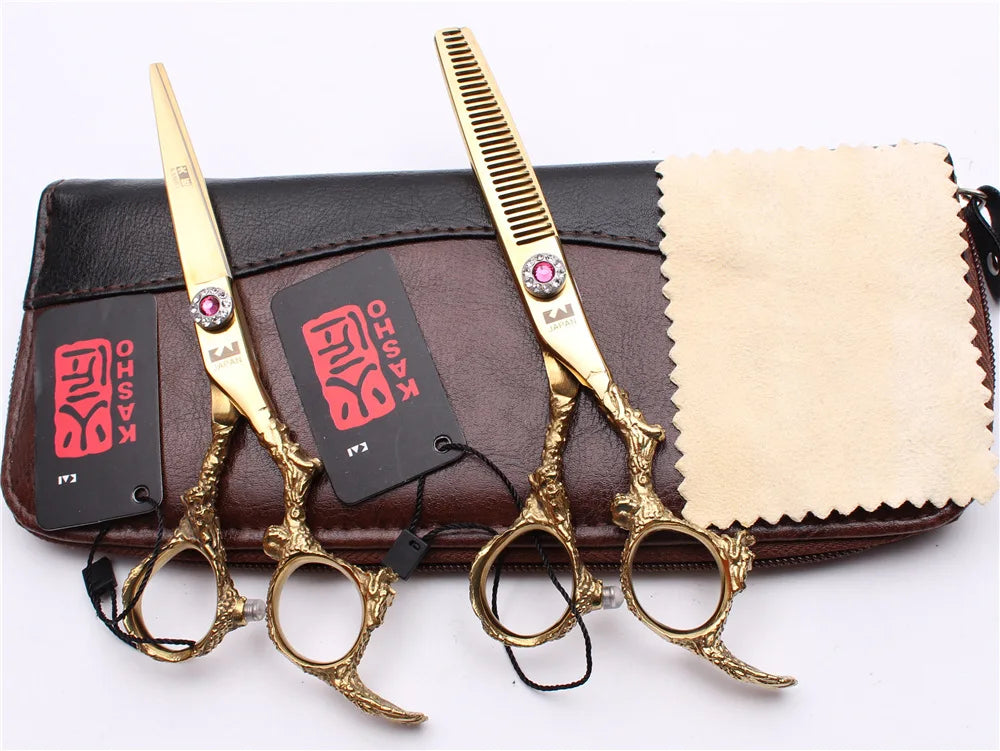 Professional 6 inch scissors Hairdressing scissors Barber scissors Straight Thinning  Hair Cutting Tool