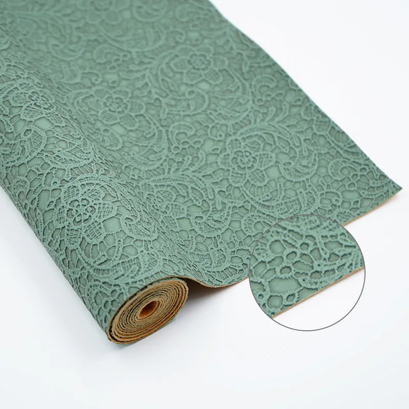 New Solid Lace Embossed PVC Leather Faux Synthetic Leather for Handbags